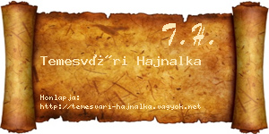 Temesvári Hajnalka névjegykártya